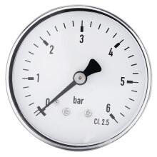 Mini High Precision Pressure Gauge 0-6 bar 1/4" NPT for Fuel Air Oil