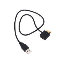 HDMI Male to Female Adapter 50cm USB 2.0 Charger Cable
