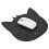 Cat Shape Anti-static Felt Mouse Pad Dark Gray 2