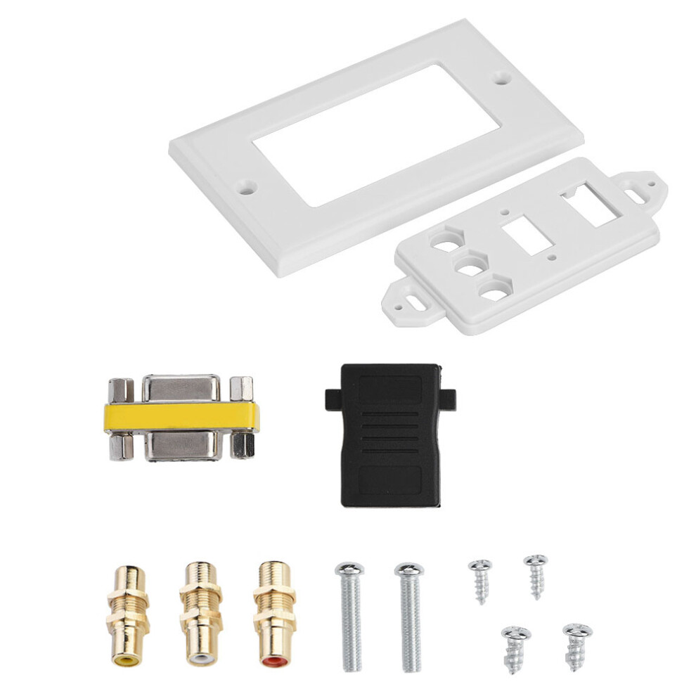 3 In 1 Hdmi Vga Rca Multimedia Wall Socket 588248735057