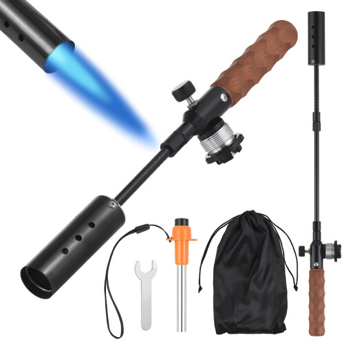 Weed Torch Propane Burner Adjustable Flame Control Ergonomic Handle