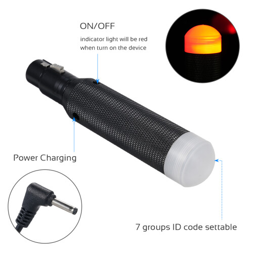 DMX512 2.4G Wireless LED Stage Lights Rechargeable Long Range 1