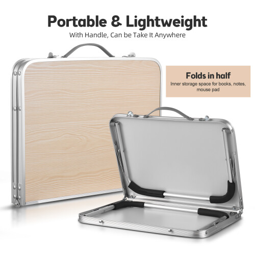 Foldable Laptop Desk Lightweight with Storage Portable for Work 2