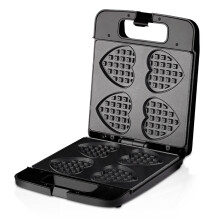 Heart Waffle Maker 4 Belgian Non-Stick Stainless Steel 1400W