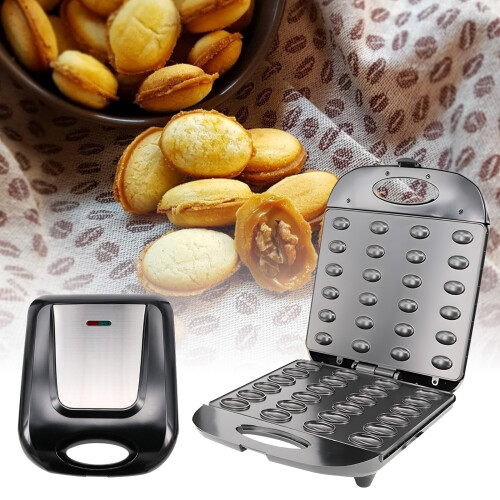 Electric Walnut Cake Maker 1400W 24pcs Non-Stick Double Sided Toaster 2