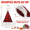 Dubbellaagse kerstmuts Warme pluche kerstmuts Hoofddeksels-Rood 7