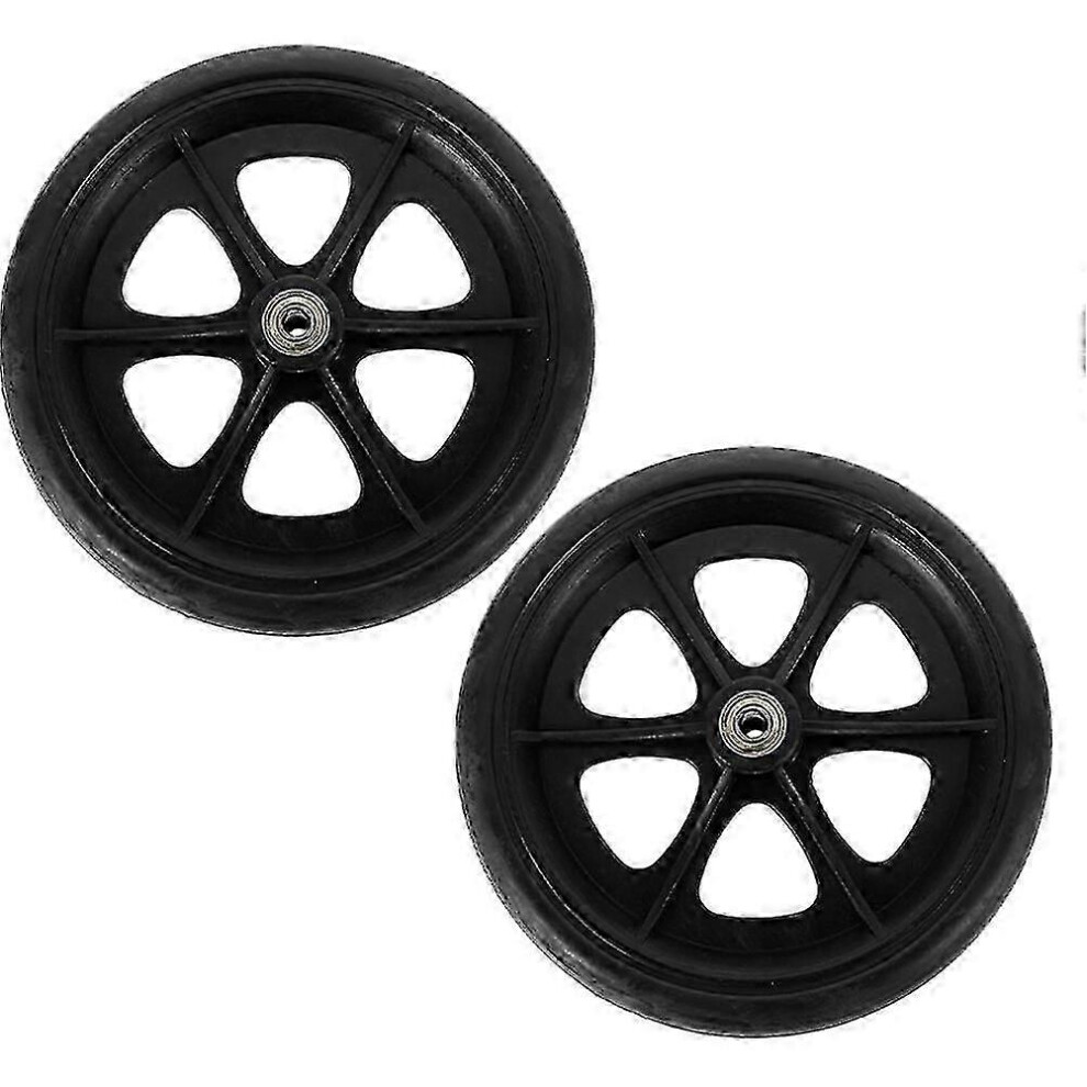 Kikidex (As Show, One Size) 2Pcs Wheelchair Wheels Replacement Front Wheels Wheelchair Front Bearings Wheels