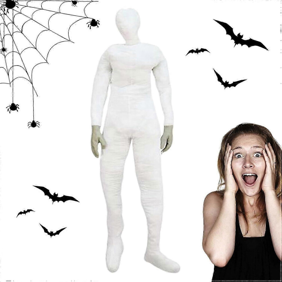 Kikidex (As Show, One Size) Lifesize Stuffed Bendable Mannequin Display Dummy Halloween Costume Prop Man-182Cm
