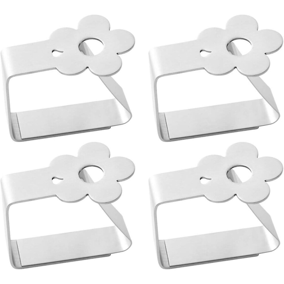 Kikidex (As Show, One Size) Set Of 4 Stainless Steel Tablecloth Clips For Tablecloth, Tablecloth, Clips & Agrave