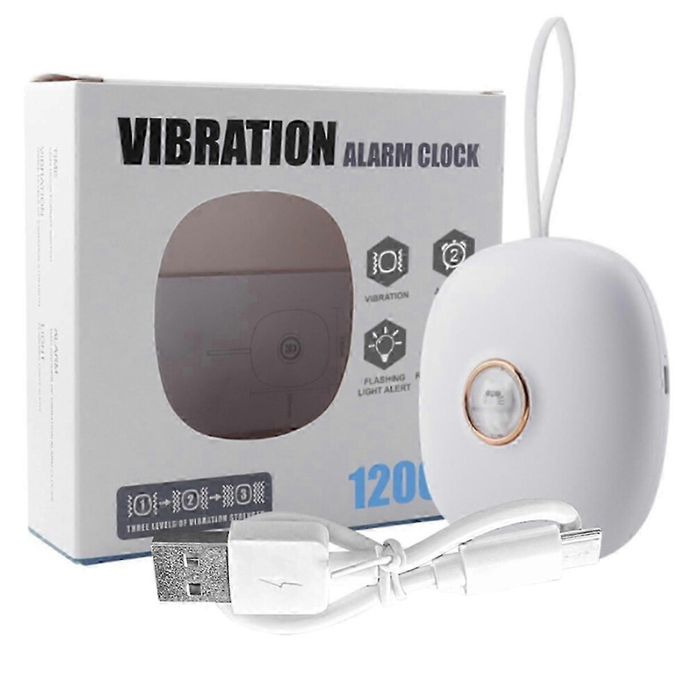 Kikidex (As Show, One Size) Vibrating Alarm Clock For Heavy Sleepers Hearing Impaired Deaf Teens, Charge Operated For Travel Or