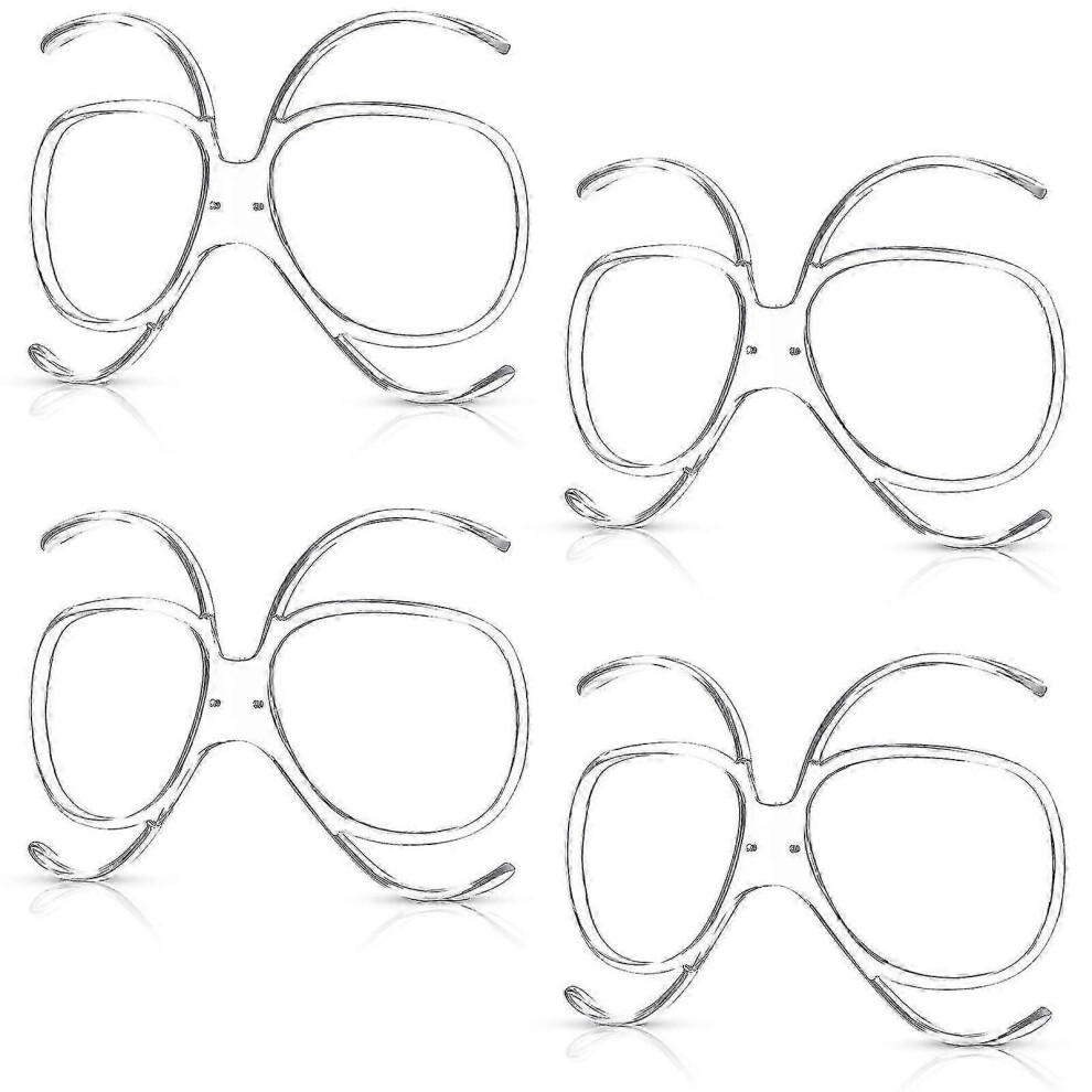 Kikidex (As Show, One Size) 4 Pieces Prescription Ski Goggles Rx Insert Optical Adaptor Ski And Snowboard Goggle Insert Adaptor Optical Insert