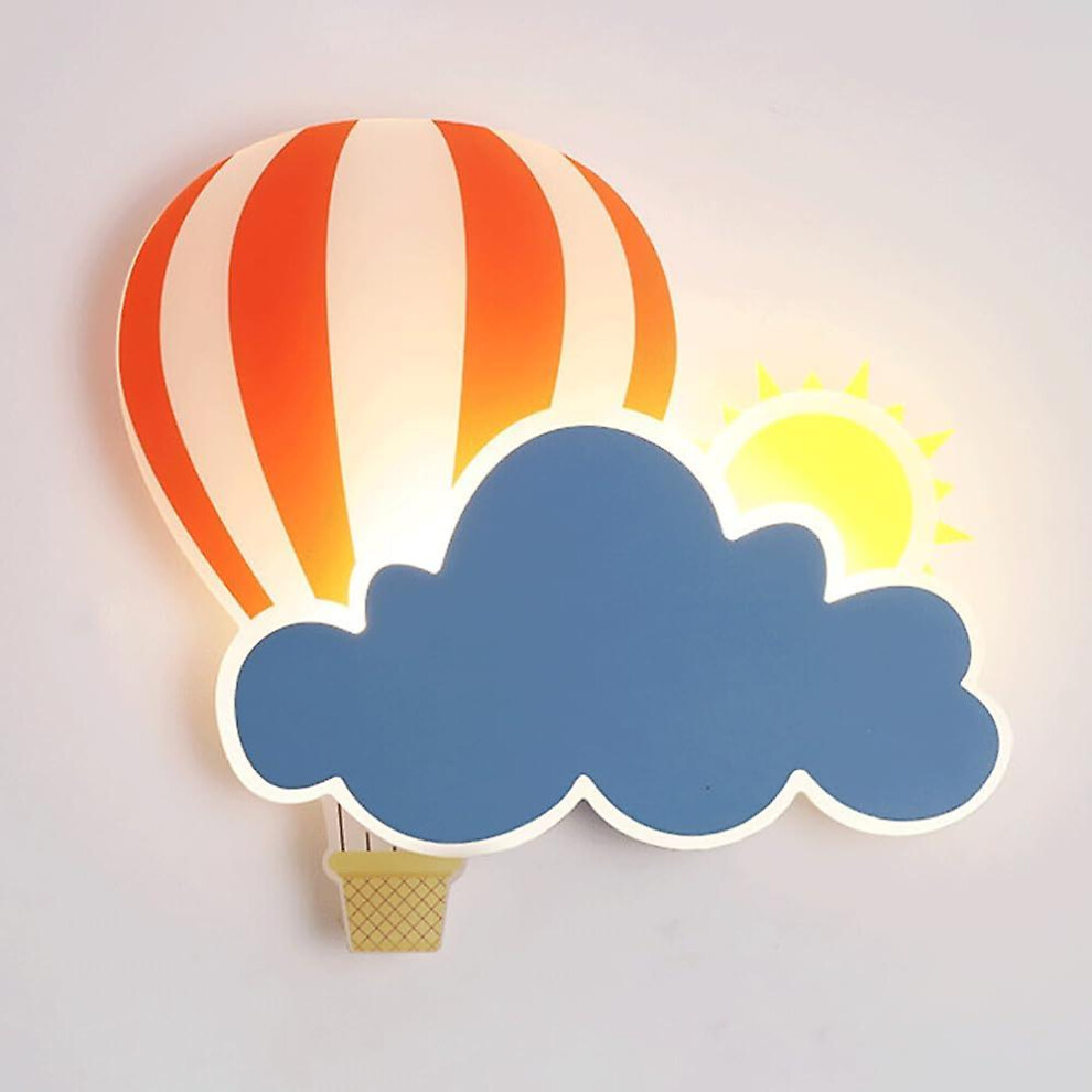 Kikidex (As Show, One Size) Cartoon Hot Air Balloon Wall Lamp, Colorful Metal Wall Lamp With Silicone Lampshade, Modern Led Wall Sconces