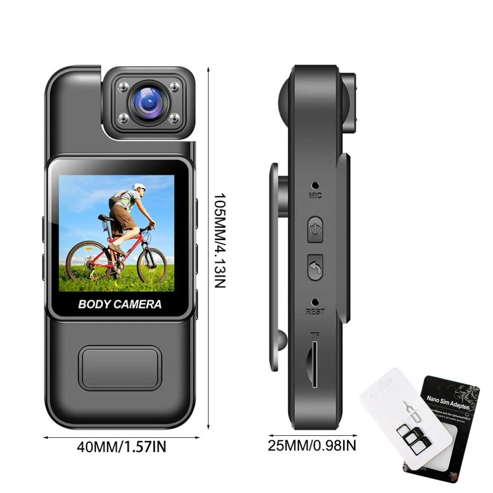 4K Hd 1080P Video Dvr Clip Night Cam Wifi Camcorder Mini Police Body Camera Uk 692083720809