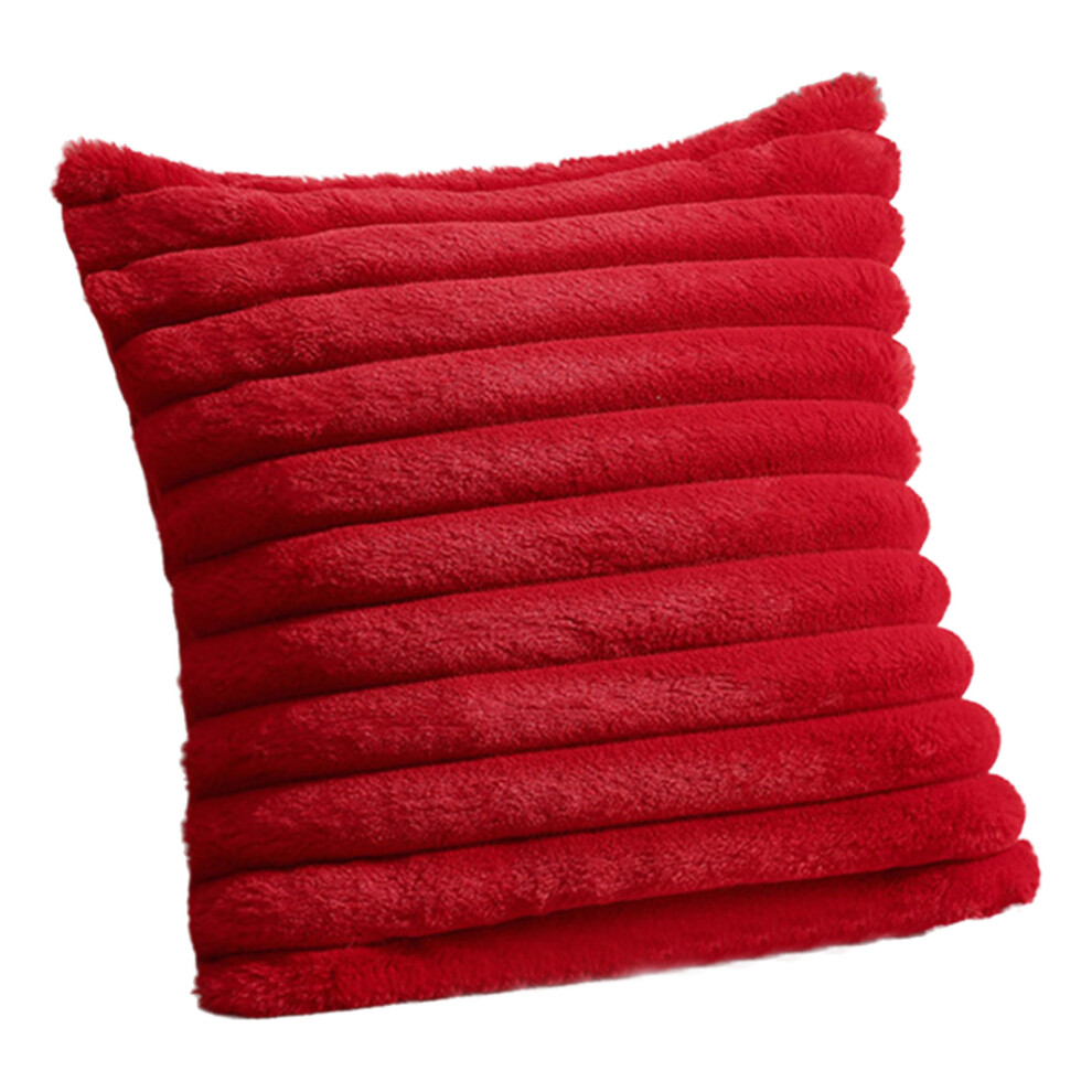 Textu Cushion Cover Throw Pillow Case For-450*450Mm Red