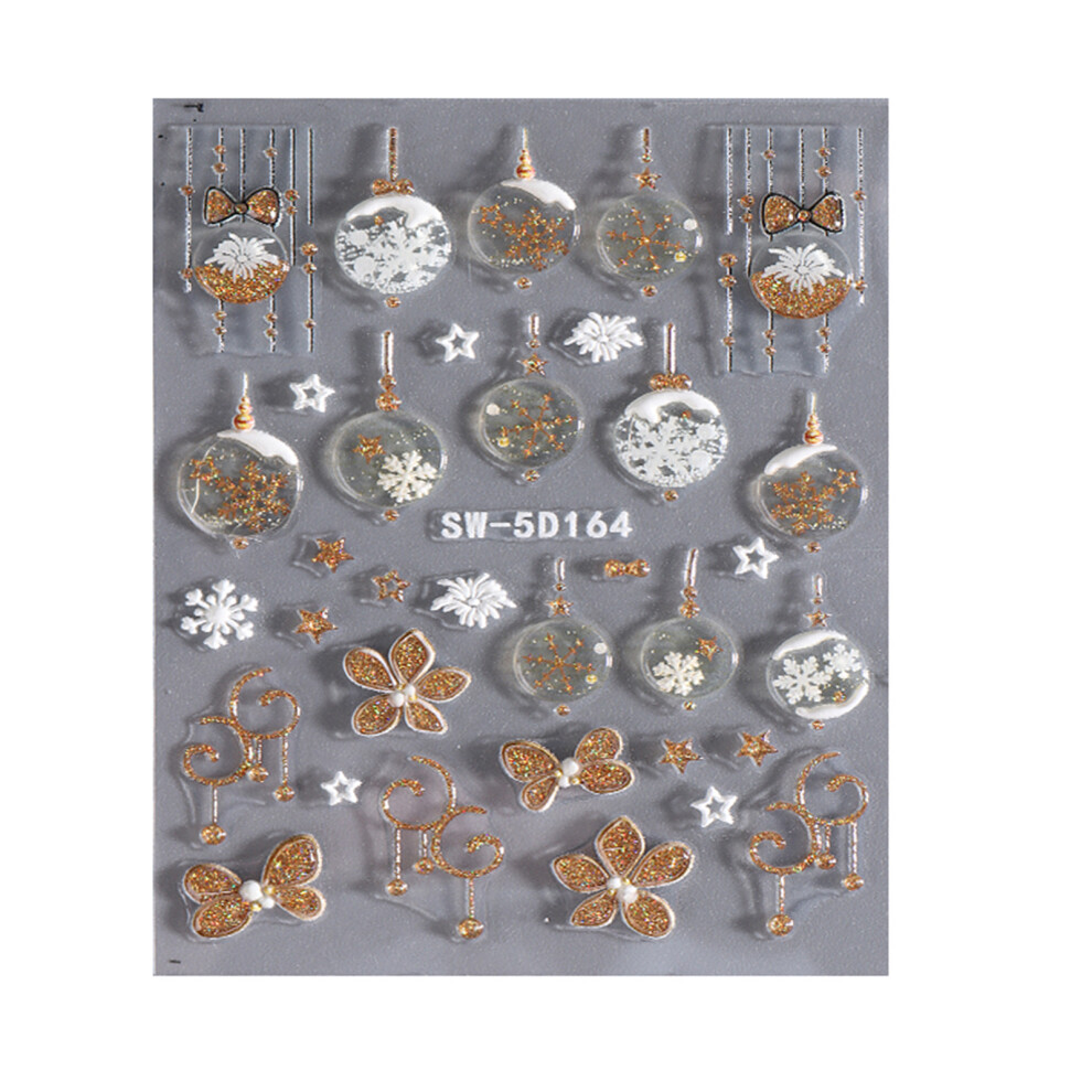 Christmas Sticker Winter Snowflakes Nails Art Stickers-5D164