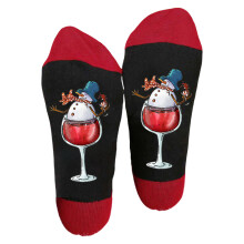 Seasonal Snowman in Wine Glass Print Novelty Funny-RBK