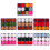 12pcs Multicolored Flocking Christmas Ornament-Brown white 2