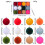 12pcs Multicolored Flocking Christmas Ornament-Brown white 4