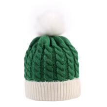Weihnachtsmütze für Neugeborene, weiche gestrickte-Weißgrün