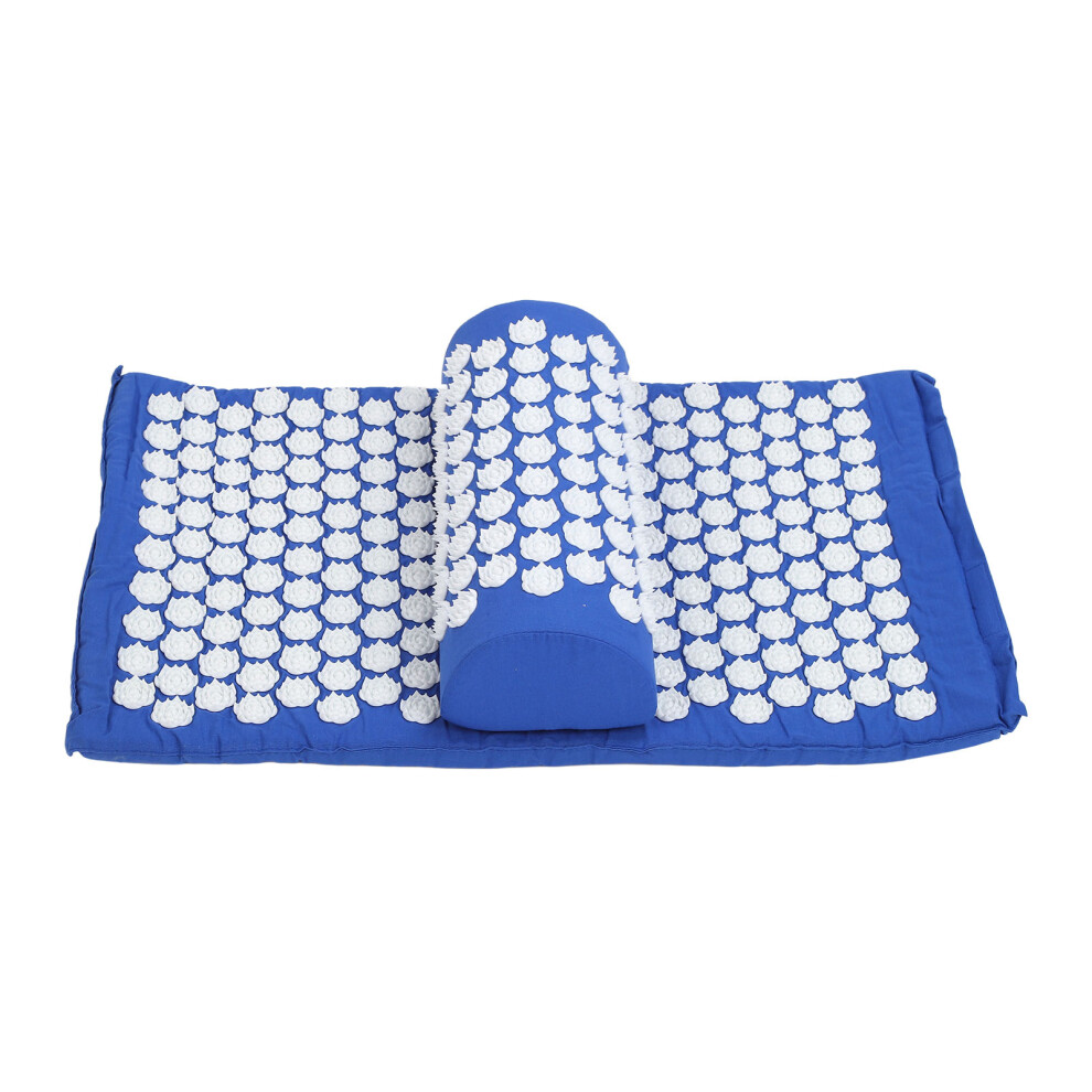 Blue Acupressure Mat & Pillow Set For Muscle Relief, 60X40cm