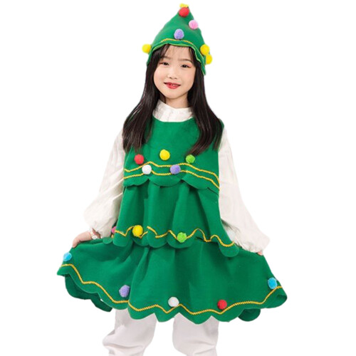 Children Christmas Tree Cosplay Set Including-Black 130