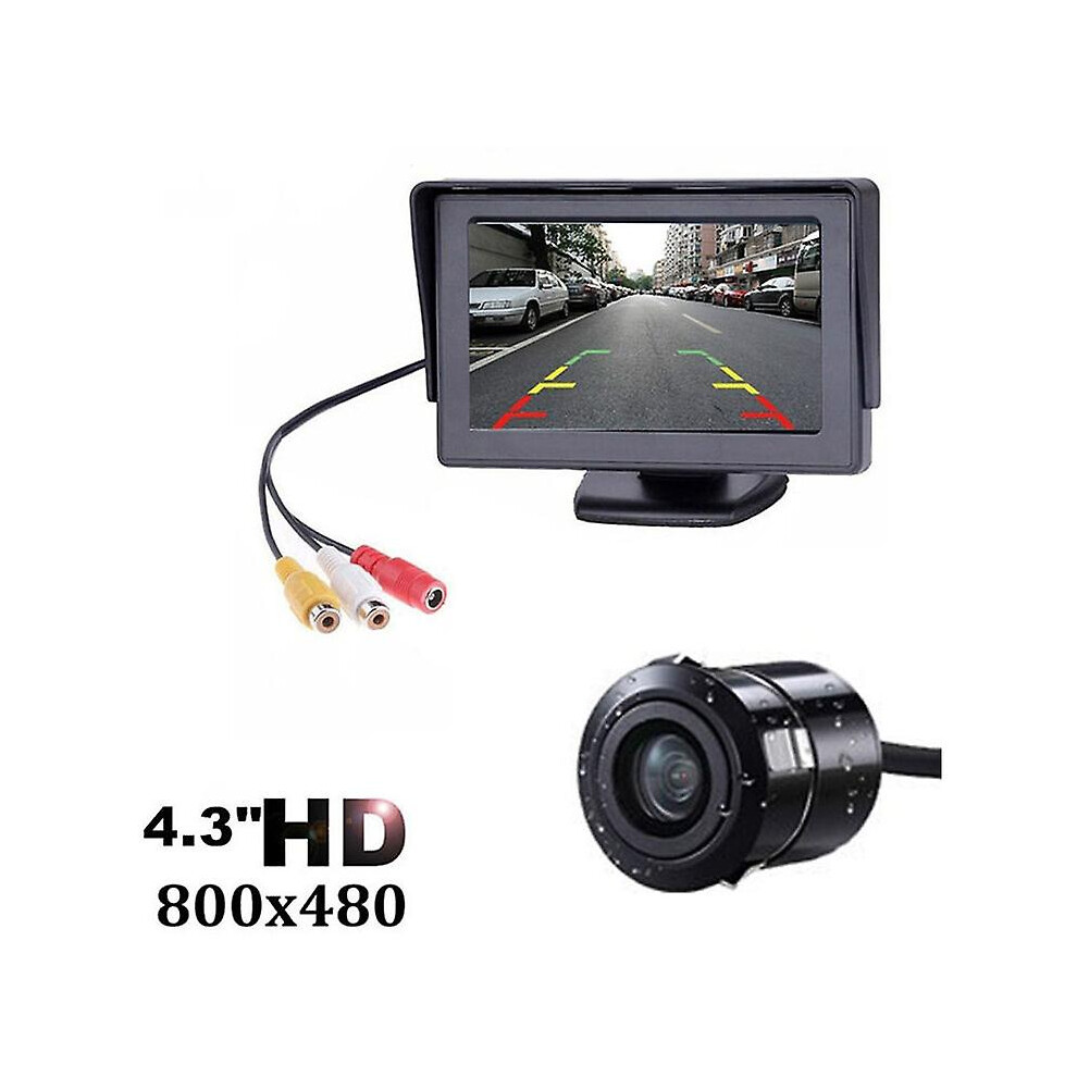 Kikidex (As Show, One Size) Wireless Backup Camera System Kit For Car/Truck/Van/Pickup/Rv 4.3'' Monitor Rear View Backup System