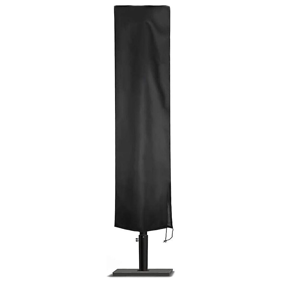 Kikidex (As Show, One Size) Parasol Cover, 210D Oxford Waterproof (240X57x57cm) Black
