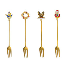 4pcs/set Stainless Steel Spoon Fork Christmas-Fort four pieces