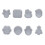 4 PCS Christmas Style Cookie Cutter Biscuit Mold Plastic-Type A 2