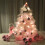 Pink Feather Christmas Tree Mini Table Top Artificial Christmas 4