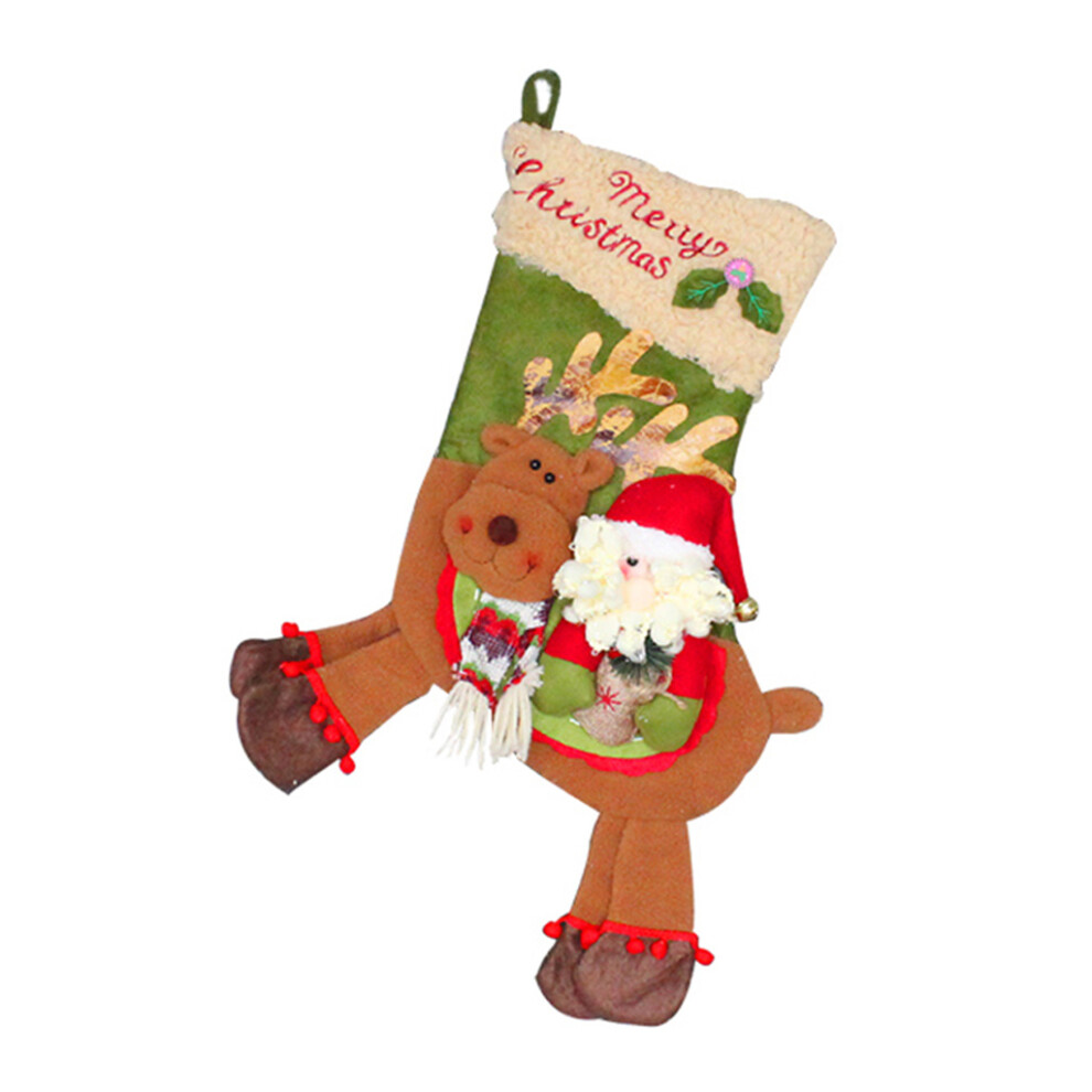 Christmas Stocking 22" Big Xmas Stockings 3D Santa-Santa Claus