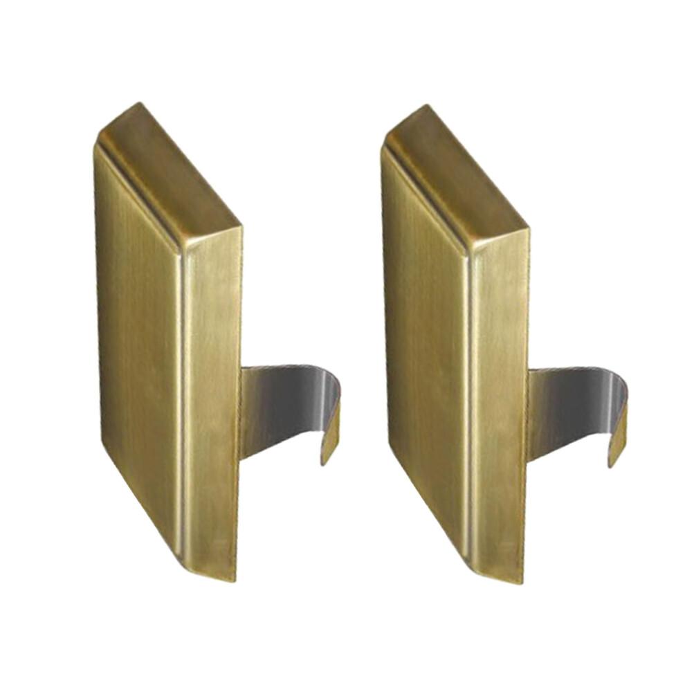Rectangular Stocking Hooks Fireplaces Hook Stocking-Gold
