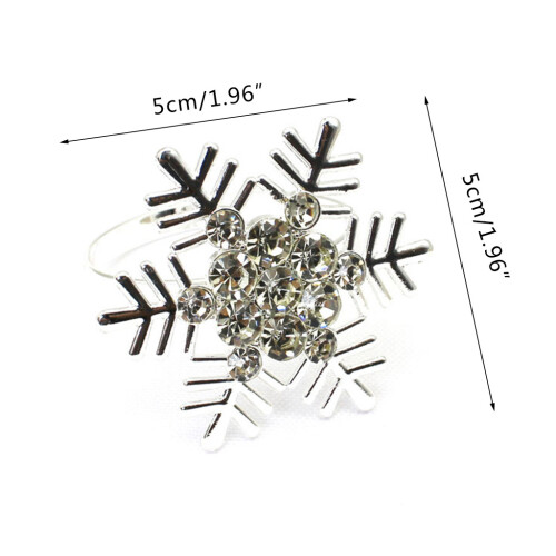 Cloth Decoration Buckle Wedding Napkin Ring Decoration-Silver 1