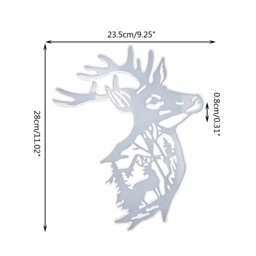 Silicone Elk Head Molds Wall-mounted Christmas Deer Mold DIY 2