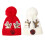 Cute Warm Keeping Caps with Sequins Made Deer Horn-white 2