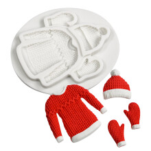 Reusable 3D Gloves Silicone Mold DIY Sweater Hat Handmade Mould