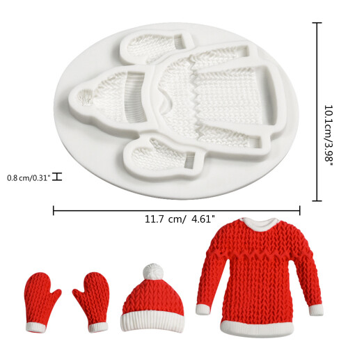 Reusable 3D Gloves Silicone Mold DIY Sweater Hat Handmade Mould 2