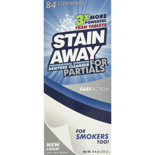 Regent Labs Stain Away Επαγγελματικός Καθαριστής Οδοντοστοιχιών για Μερικές, 8.4 oz 1