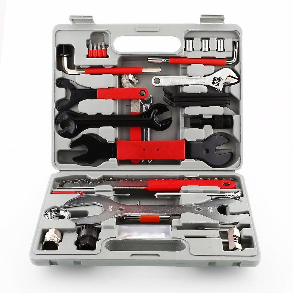 Kikidex (As Show, One Size) Multifunctional Bike Tool Kit: 44-Piece Set For Tire, Brake, And Bike Repairs