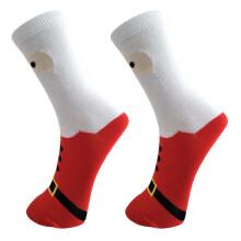 Chaussettes de noël unisexes en coton, chaussettes-le père Noël
