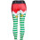 Faux short elfe de noël pour femmes, Leggings imprimés,-059L 5