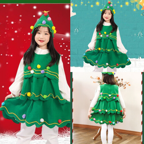 Christmas Tree Cosplay Set Including Christmas Tree-Black 140 2