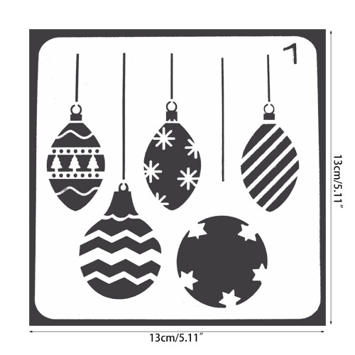 8 PACK Kerststencils Schildersjablonen voor doe-het-zelf 1