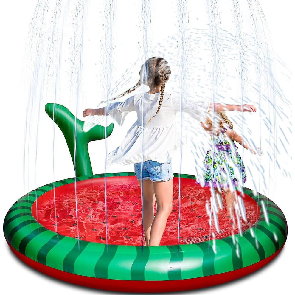 Kikidex (As Show, One Size) Inflatable Fountain For Kids, Sprinkler Pool, Inflatable Water Toys For Outdoor (Watermelon)