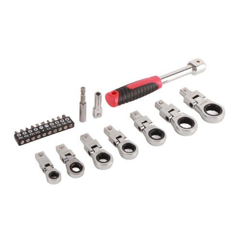 20-teiliges Ratschenschlüssel-Set, austauschbar, 2