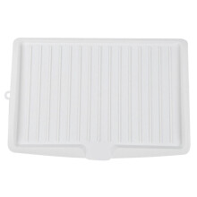 (As show, One size) Plastic Dish Drainer Drip Tray Plate Cutlery Rack Kitchen Sink Rack Holder Large