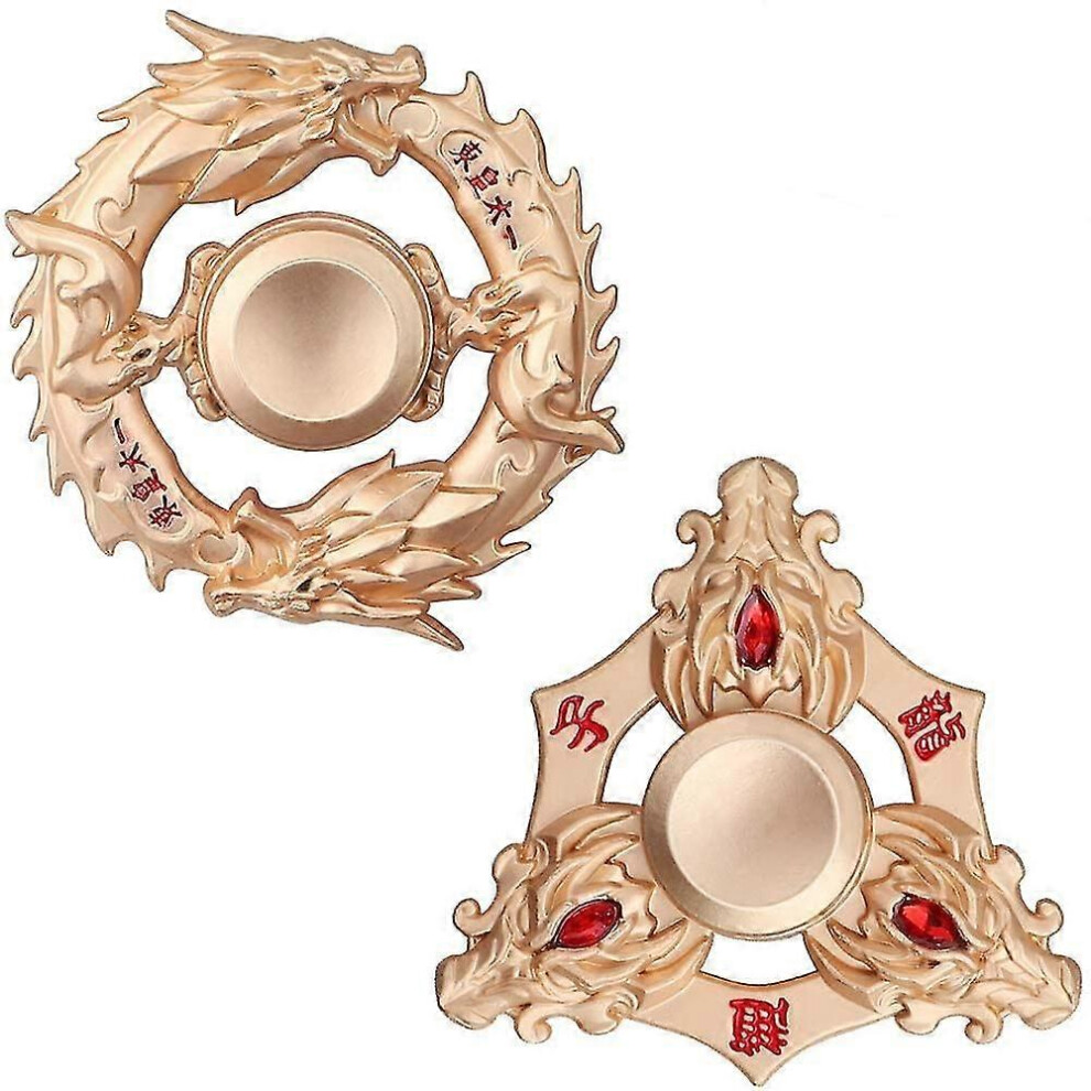 Kikidex (As Show, One Size) Fidget Spinners Dragon Metal Golden