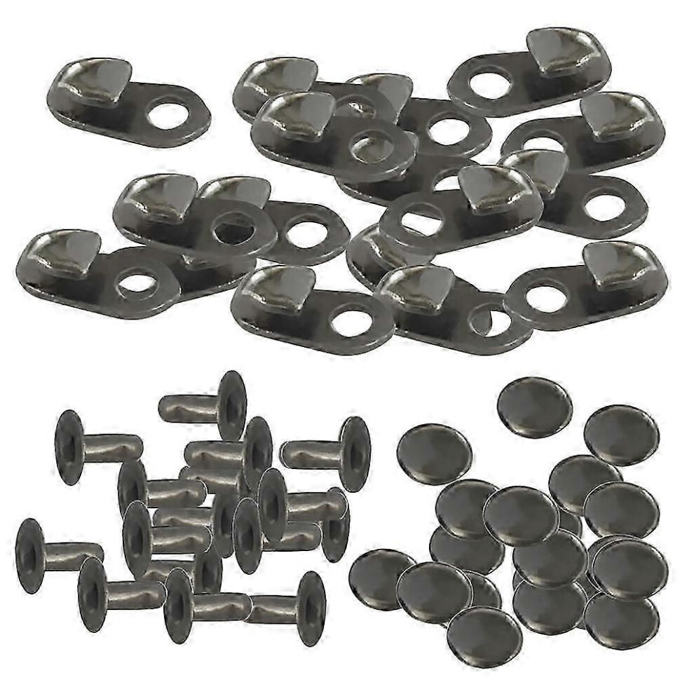 Kikidex (As Show, One Size) 20Pcs Boot Lace Hooks Lace Fittings Buckles With Rivets For Camp/Hike/Climb