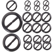 30Pcs Durable Black Resin Scarf Buckle Rings for Women Clothing