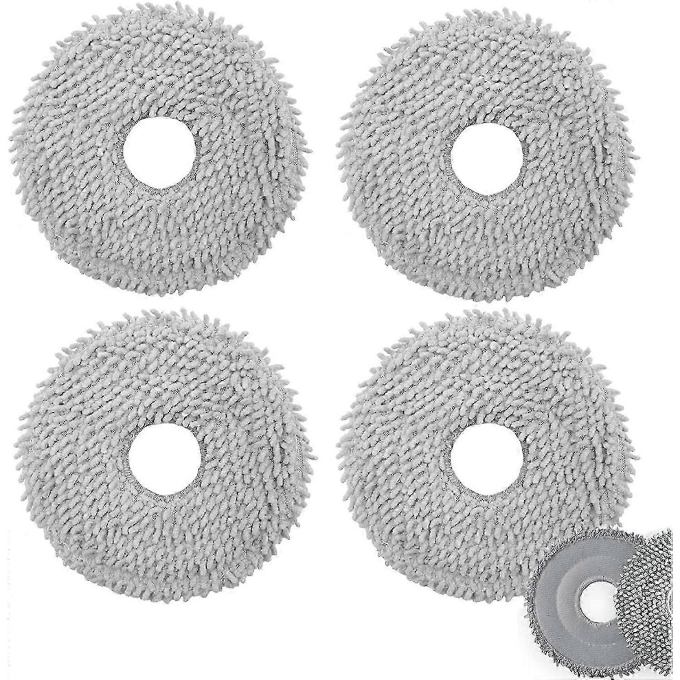 Kikidex (As Show, One Size) 4Pcs Mop Cloths For Roborock Q Revo For Roborock P10 Vacuum Cleaner Replacement Parts, Washable And Reusable Mop Pads